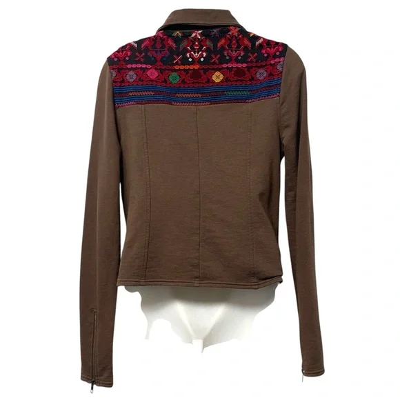 ECOTE Embroidered Southwest Moto Zip Jacket M - Picture 5 of 8